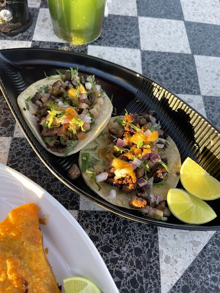 Carne asada street tacos with habanero salsa